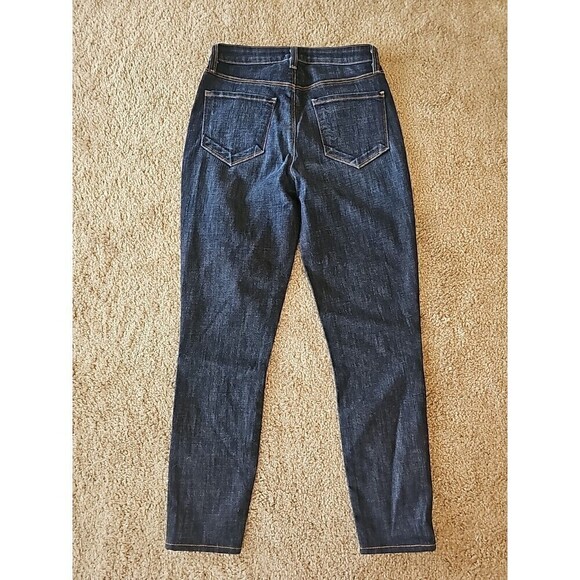 L'agence Margot Jean High Rise Skinny Montclair Dark Denim Ankle Crop Stretch 25 - Picture 3 of 6